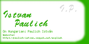 istvan paulich business card